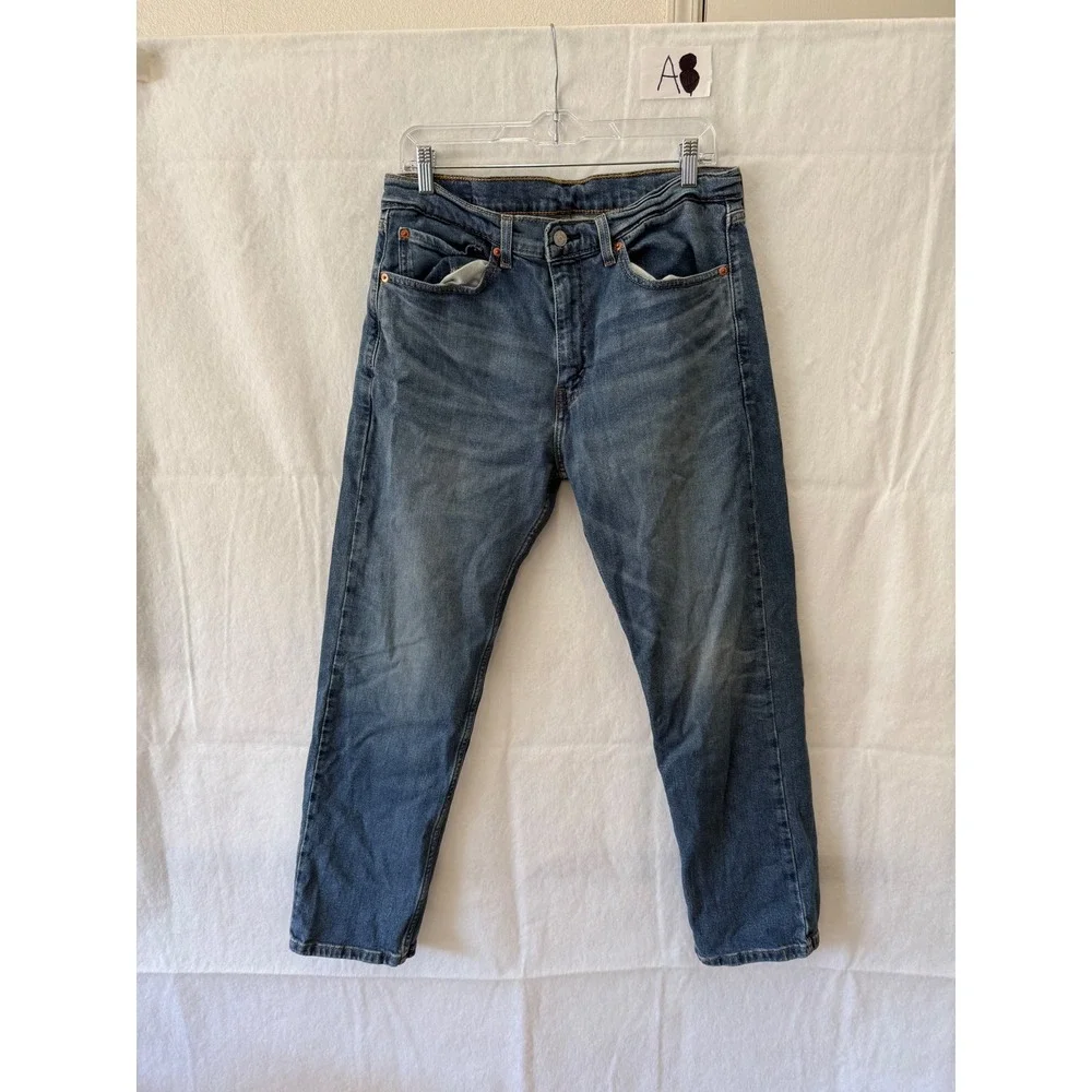 Levis 505 Regular Fit Straight Leg Jeans Mens 34x30 Medium Wash Blue